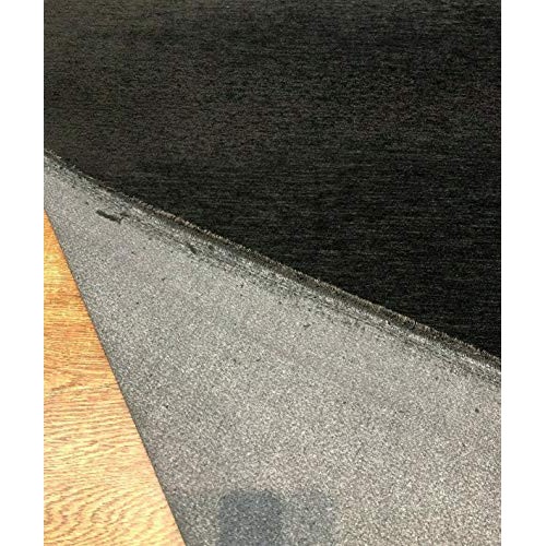 Barcelona Black Soft Chenille Upholstery Fabric By The Yard