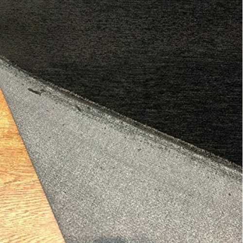 Barcelona Black Soft Chenille Upholstery Fabric By The Yard