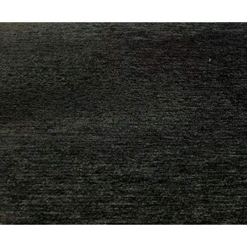 Barcelona Black Soft Chenille Upholstery Fabric By The Yard