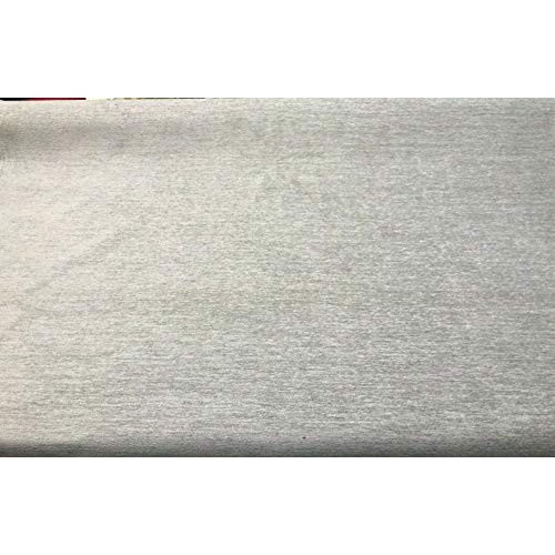 Barcelona Silver Soft Chenille Upholstery Fabric By The Yard