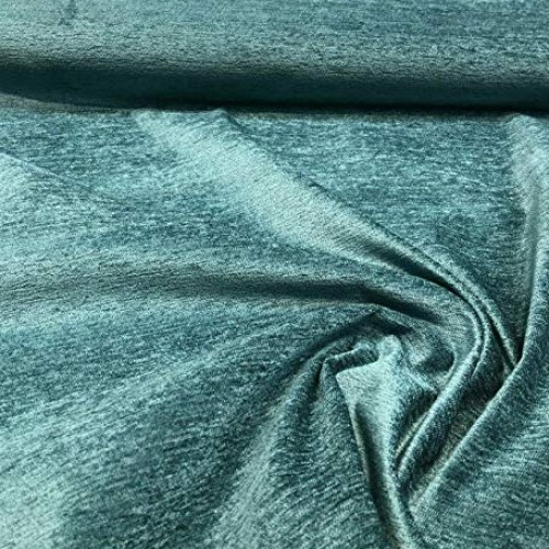 Barcelona Turquoise Teal Soft Chenille Upholstery Fabric By The Yard