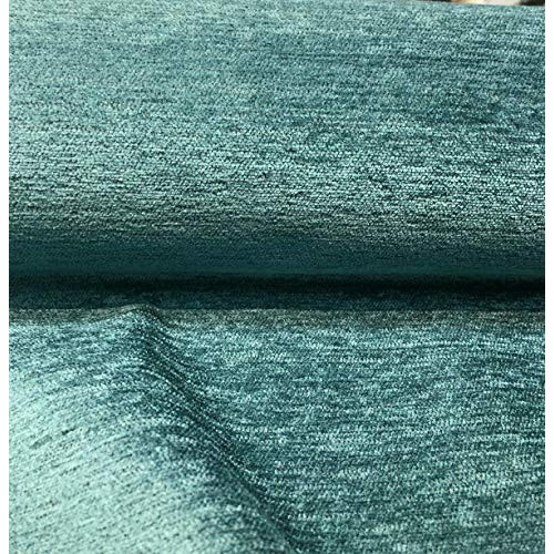 Barcelona Turquoise Teal Soft Chenille Upholstery Fabric By The Yard