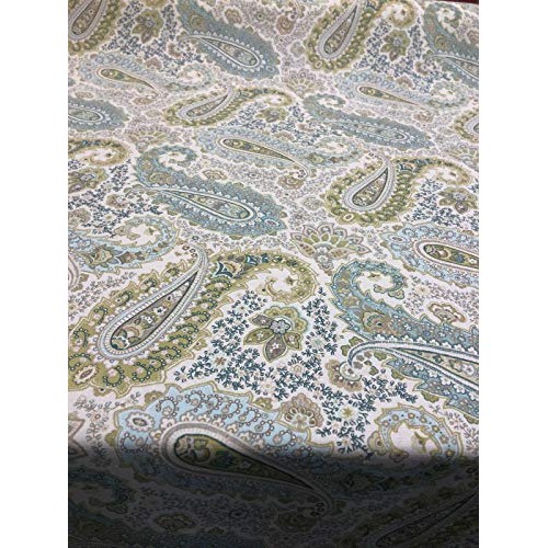 Blue Green Paisley Salisbury Breeze Richloom Fabric By the yard