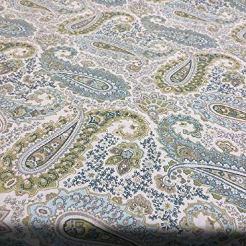 Blue Green Paisley Salisbury Breeze Richloom Fabric By the yard