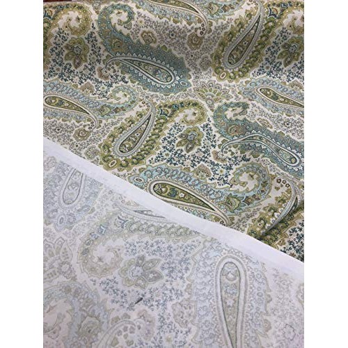 Blue Green Paisley Salisbury Breeze Richloom Fabric By the yard
