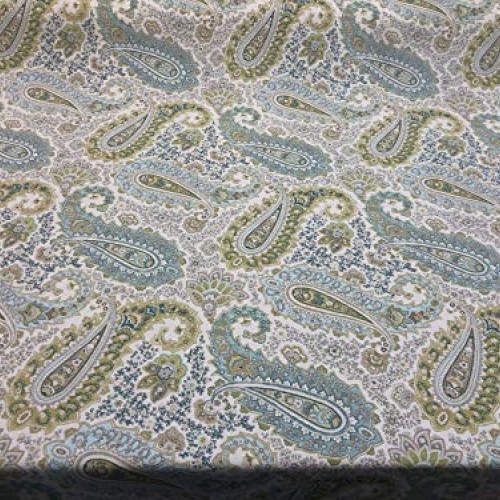 Blue Green Paisley Salisbury Breeze Richloom Fabric By the yard