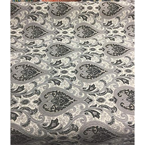 Charcoal Damask Fabric Chenille upholstery Fabric by the yard sofa...
