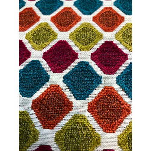 Evoque Candy Contemporary Geometric Upholstery Fabric by the yard
