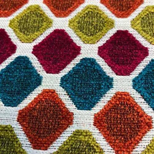 Evoque Candy Contemporary Geometric Upholstery Fabric by the yard