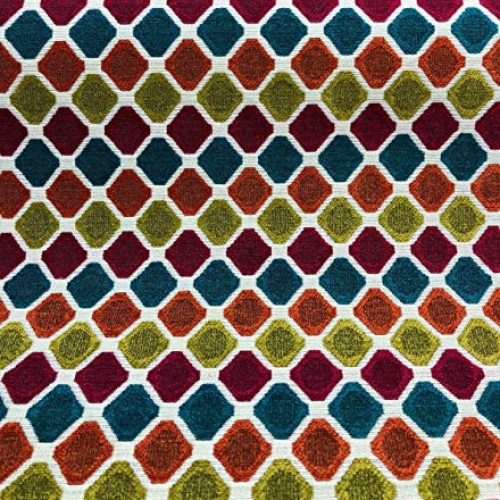 Evoque Candy Contemporary Geometric Upholstery Fabric by the yard