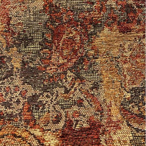 Hobo Patchwork Sunset TFA Chenille Upholstery Fabric By The Yard