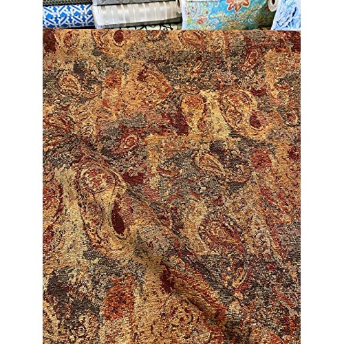 Hobo Patchwork Sunset TFA Chenille Upholstery Fabric By The Yard