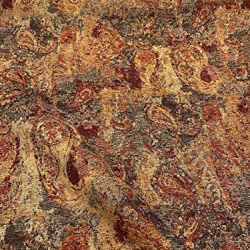 Hobo Patchwork Sunset TFA Chenille Upholstery Fabric By The Yard