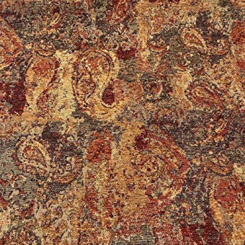 Hobo Patchwork Sunset TFA Chenille Upholstery Fabric By The Yard