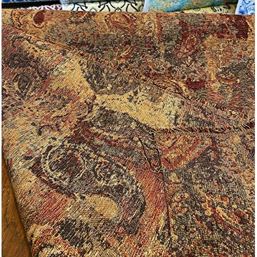 Hobo Patchwork Sunset TFA Chenille Upholstery Fabric By The Yard