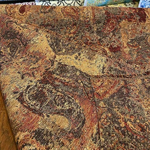 Hobo Patchwork Sunset TFA Chenille Upholstery Fabric By The Yard