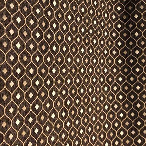 Mercedes Brown Diamond Chenille upholstery Fabric by the yard