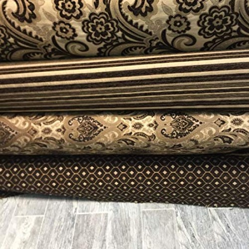 Mercedes Brown Diamond Chenille upholstery Fabric by the yard