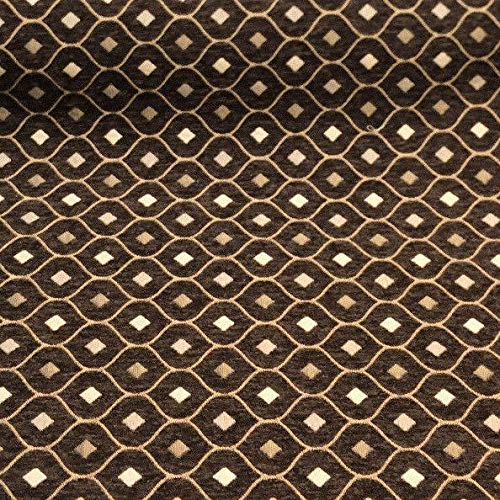 Mercedes Brown Diamond Chenille upholstery Fabric by the yard