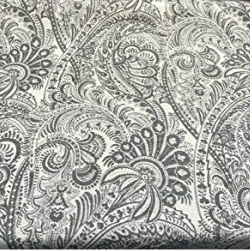 Richloom Grand Paisley Gray Chenille Upholstery Fabric By The Yard