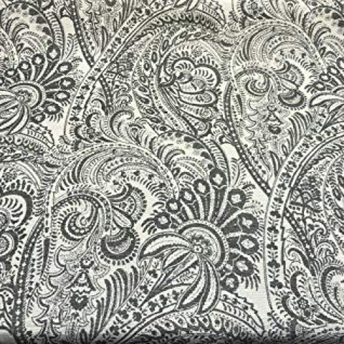 Richloom Grand Paisley Gray Chenille Upholstery Fabric By The Yard