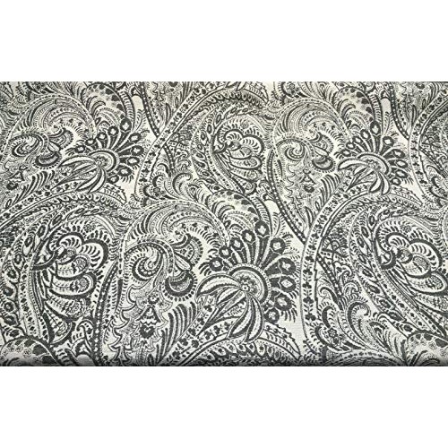Richloom Grand Paisley Gray Chenille Upholstery Fabric By The Yard