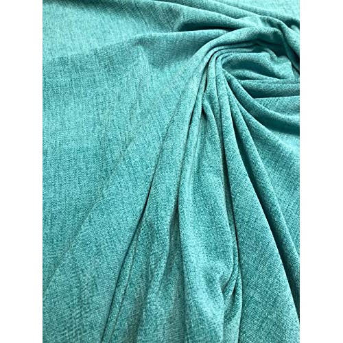 Roxy Light Teal Soft Chenille Upholstery Fabric By The Yard