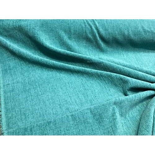 Roxy Light Teal Soft Chenille Upholstery Fabric By The Yard