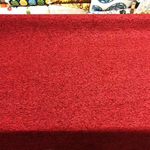 Ruby Red Chenille Solid Upholstery fabric By The Yard chair couch ...