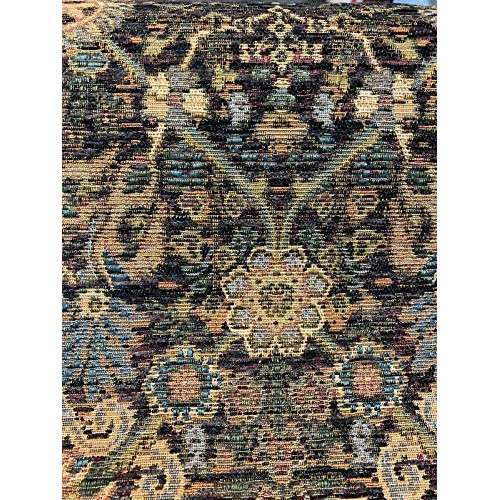 Swavelle Brienne Latex Backed Black Gold Chenille Upholstery Fabri...