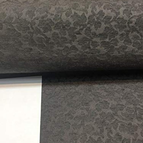 Toronto Leafs Charcoal Gray Floral Chenille upholstery Fabric by t...