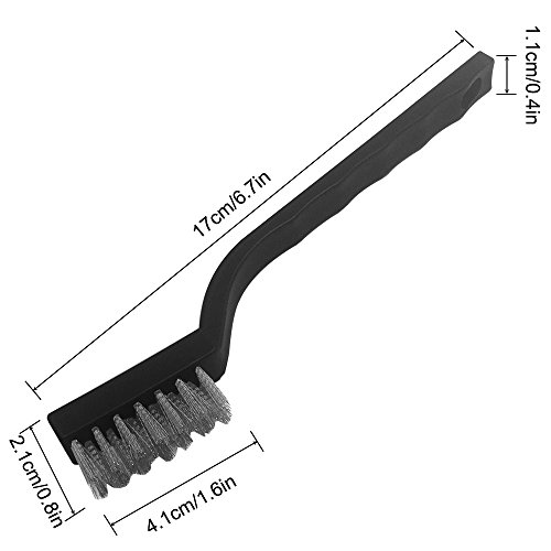 15 pieces Scratch Brush Stainless Steel + Brass+Nylon, AFUNTA Cu...