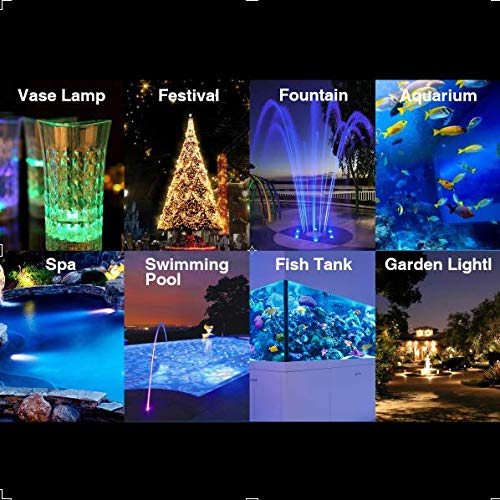 Agelvren Submersible LED Lights, Pond Lights with Magnet, Suction ...