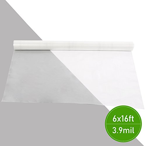 Agfabric 3.9Mil Plastic Covering Clear Polyethylene Greenhouse Fil...