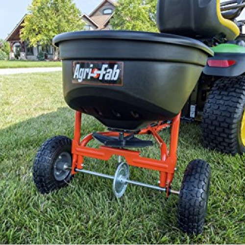 Agri-Fab 45-0527 110lb Tow Broadcast Spreader, 110 lb Capacity, Black
