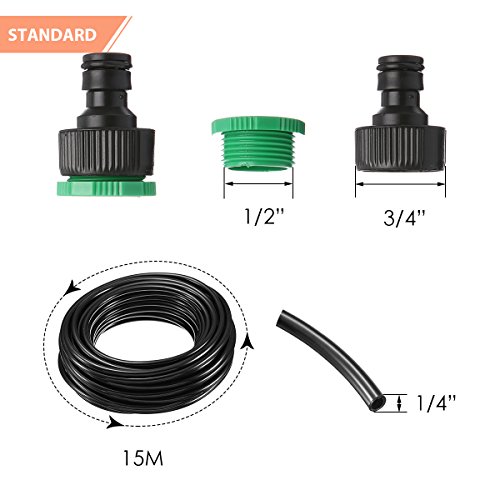 AGSIVO Patio Spray Misters Watering System Kits Accessories for Ou...