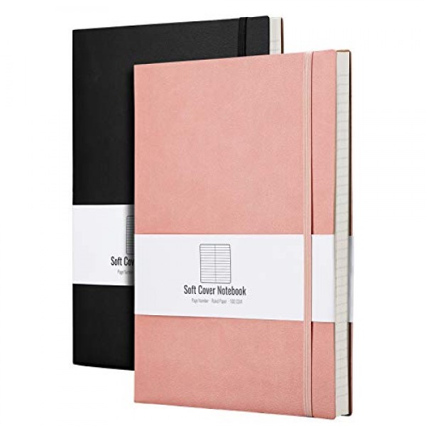 B5 College Ruled Notebook Softcover Journals 2-Pack- AHGXG Large...