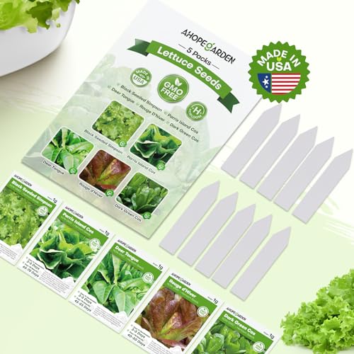 Lettuce Non GMO, Including Rouge dHiver, Dark Green Cos, Black Se...