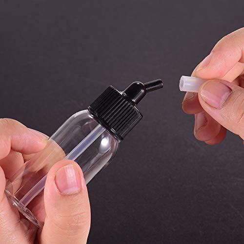 Aibecy Box of 10-Each 35cc/1.2-Ounce PET Transparent Airbrush Pain...