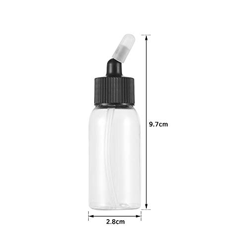Aibecy Box of 10-Each 35cc/1.2-Ounce PET Transparent Airbrush Pain...