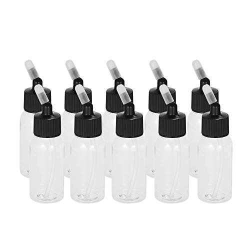Aibecy Box of 10-Each 35cc/1.2-Ounce PET Transparent Airbrush Pain...
