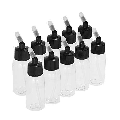 Aibecy Box of 10-Each 35cc/1.2-Ounce PET Transparent Airbrush Pain...