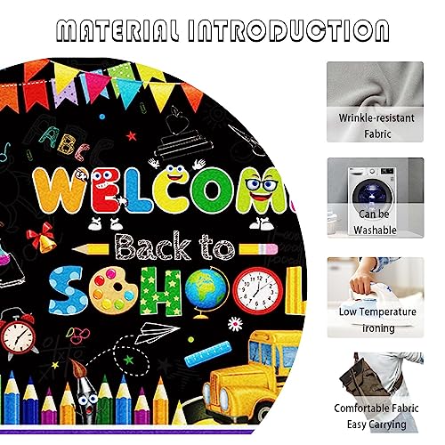 AIBIIN 7x5ft Welcome Back to School Backdrop First Day of School P...