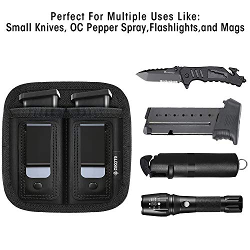 Universal Double Magazine Pouch for 9mm .40 .45 .380 .357, IWB Mag...