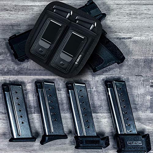 Universal Double Magazine Pouch for 9mm .40 .45 .380 .357, IWB Mag...