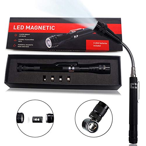 LED Magnetic Pickup Tool,Valentines Gifts for Men,Telescoping Magn...