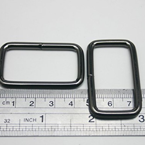 Generic Metal Black Rectangle Buckle 1.5 X 0.8 Inside Dimens...