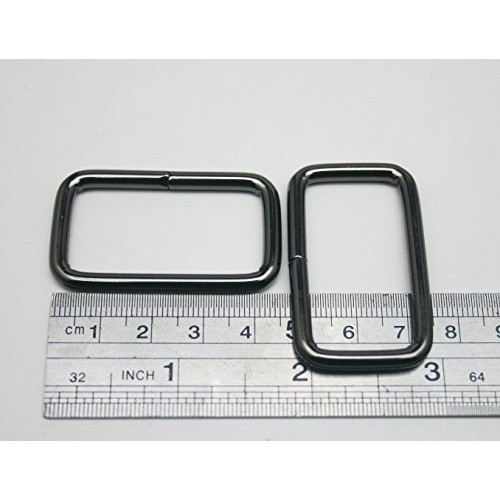 Generic Metal Black Rectangle Buckle 1.5 X 0.8 Inside Dimens...