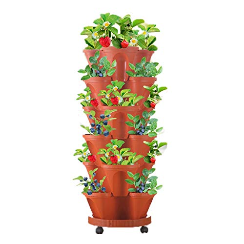 3 Petals 6 Tiered Vertical Gardening Planter Stackable Flower Pot ...