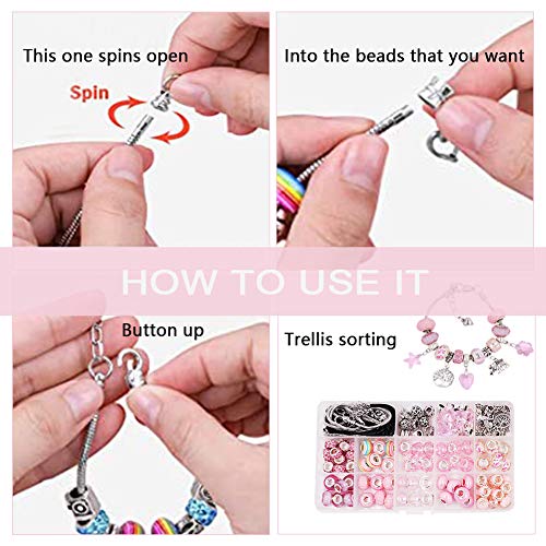 AIPRIDY 112 Pcs DIY Charm Bracelet Making Kit,Necklaces Jewelry Ma...